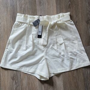 Elegant Cream Women's Shorts